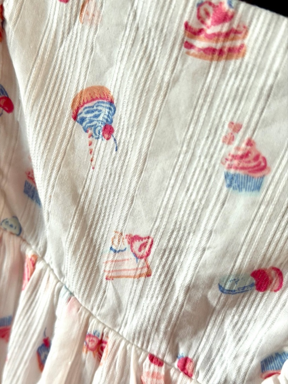 Girls White Sundress/birthday party dress with matching Birthday hat - Picture 16 of 16